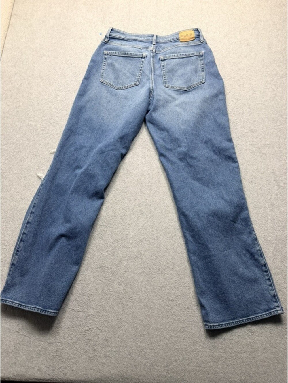Hollister Ultra High Rise Dad Jeans Women 10L W30 Blue Distressed Ripped Stretch - Picture 8 of 9